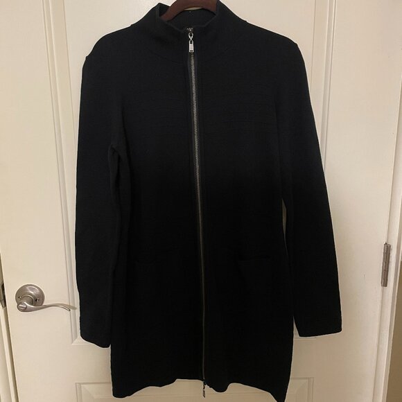 Kinross Black Zip Sweater, Size Medium - Picture 1 of 9
